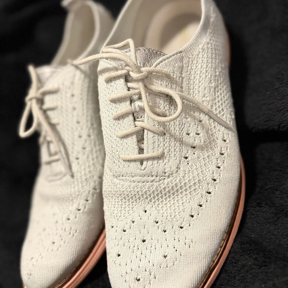 Cole Haan Cream and Pink Sneakers with Breathable Design